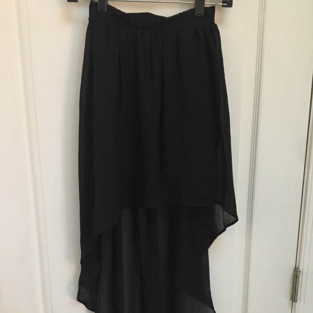 Black High-Low Skirt